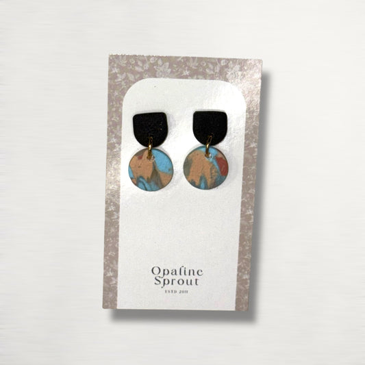 The Tandem Drop Earrings – Desert Jasper – Special Edition | Hypoallergenic 18K Gold-Plated – Handmade Jewelry