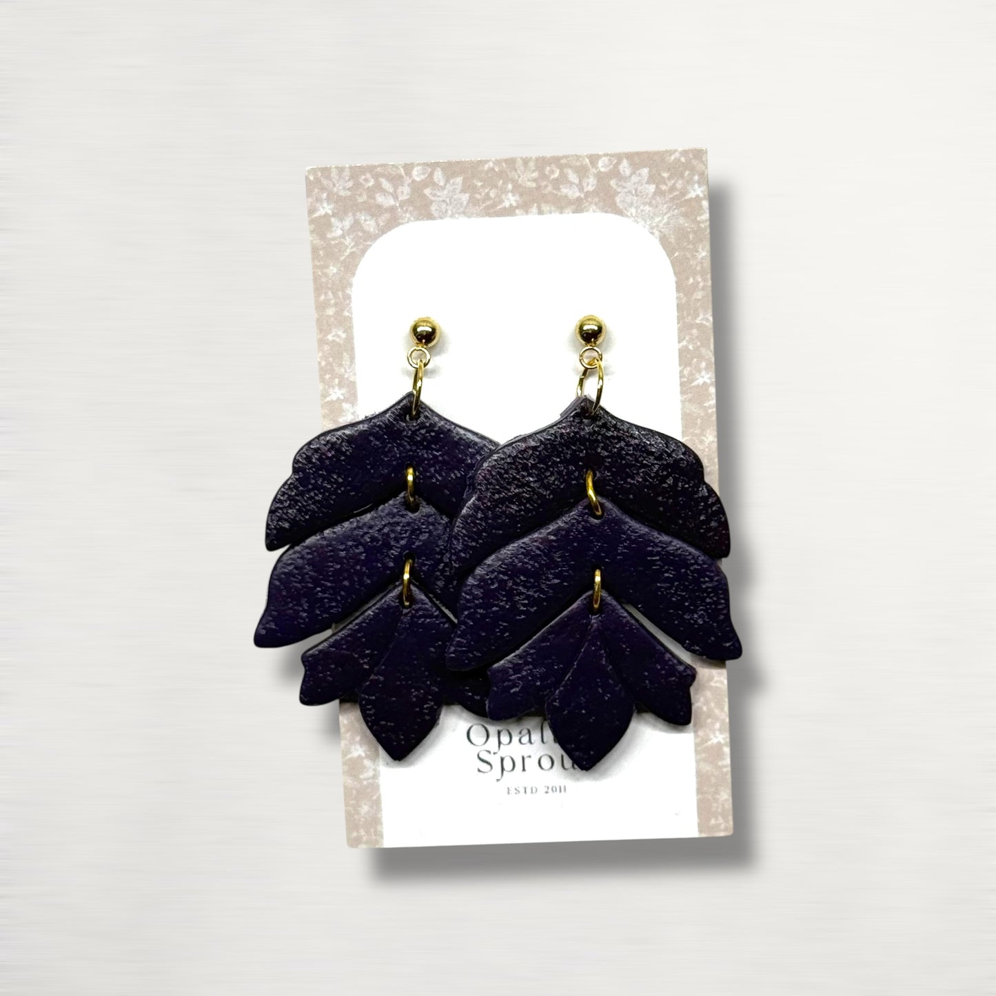 The Apex Drop Earrings – Plum · Autumn Collection