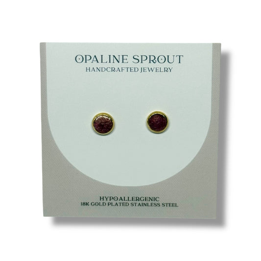 The Dot Studs – Pink Jewel · Garden Collection · Small