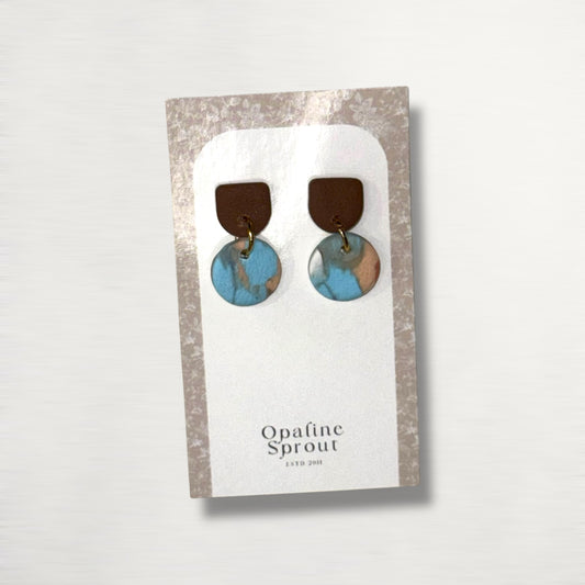The Tandem Drop Earrings – Desert Jasper – Special Edition | Hypoallergenic 18K Gold-Plated – Handmade Jewelry