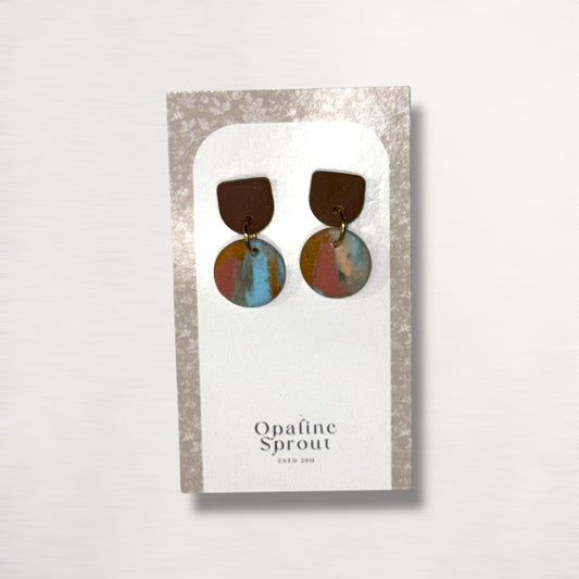 The Tandem Drop Earrings – Desert Jasper – Special Edition | Hypoallergenic 18K Gold-Plated – Handmade Jewelry