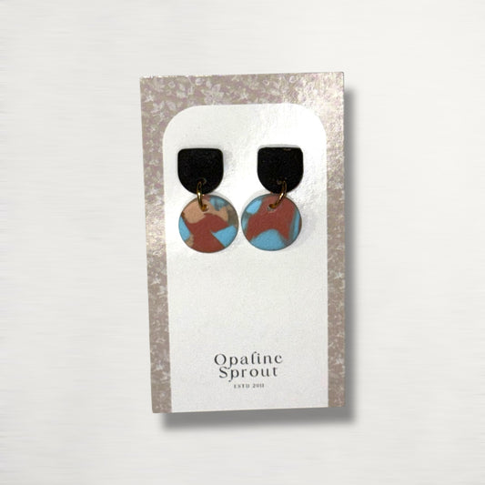 The Tandem Drop Earrings – Desert Jasper – Special Edition | Hypoallergenic 18K Gold-Plated – Handmade Jewelry