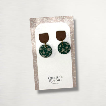 The Tandem Drop Earrings – Verdant Tapestry – Special Edition | Hypoallergenic 18K Gold-Plated – Handmade Jewelry