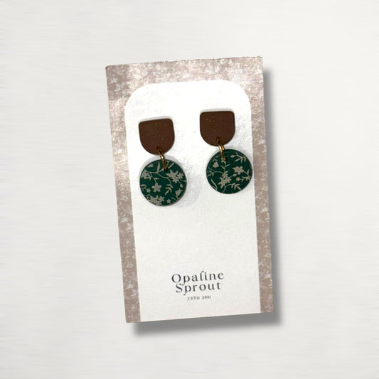 The Tandem Drop Earrings – Verdant Tapestry – Special Edition | Hypoallergenic 18K Gold-Plated – Handmade Jewelry