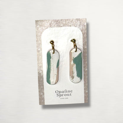 The Monolith Drop Earrings – Water Lily – Special Edition | Hypoallergenic 18K Gold-Plated – Handmade Jewelry
