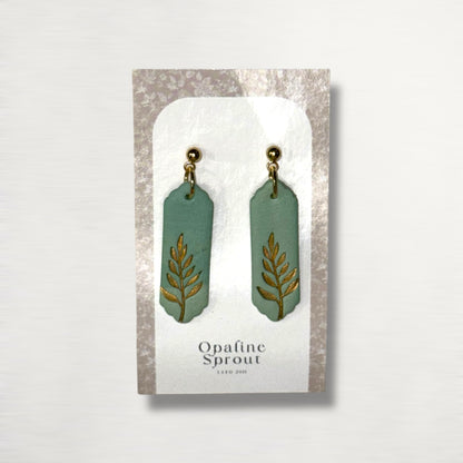 The Monolith Drop Earrings – Gilded Meadow – Special Edition | Hypoallergenic 18K Gold-Plated – Handmade Jewelry