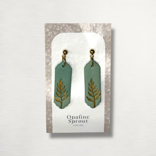 The Monolith Drop Earrings – Gilded Meadow – Special Edition | Hypoallergenic 18K Gold-Plated – Handmade Jewelry