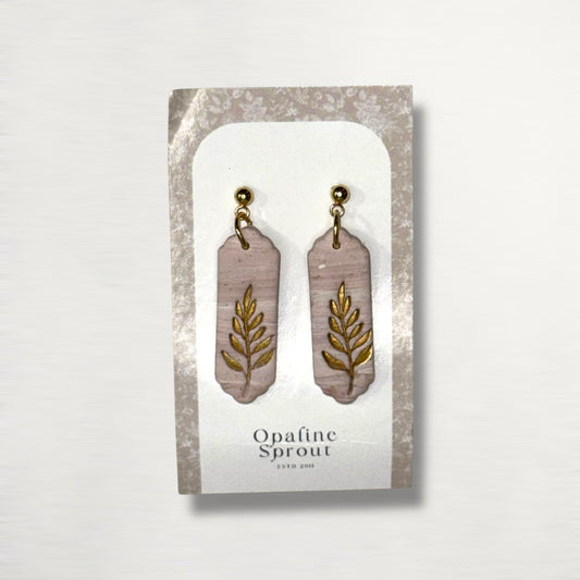 The Monolith Drop Earrings – Gilded Rosewood – Special Edition | Hypoallergenic 18K Gold-Plated – Handmade Jewelry