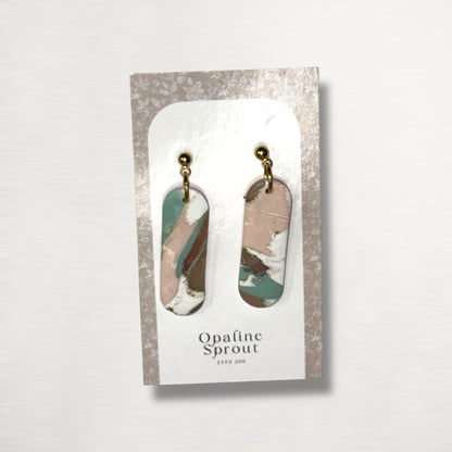 The Monolith Drop Earrings – Water Lily – Special Edition | Hypoallergenic 18K Gold-Plated – Handmade Jewelry