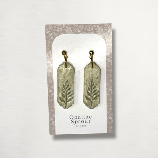 The Monolith Drop Earrings – Antique Verde – Special Edition | Hypoallergenic 18K Gold-Plated – Handmade Jewelry
