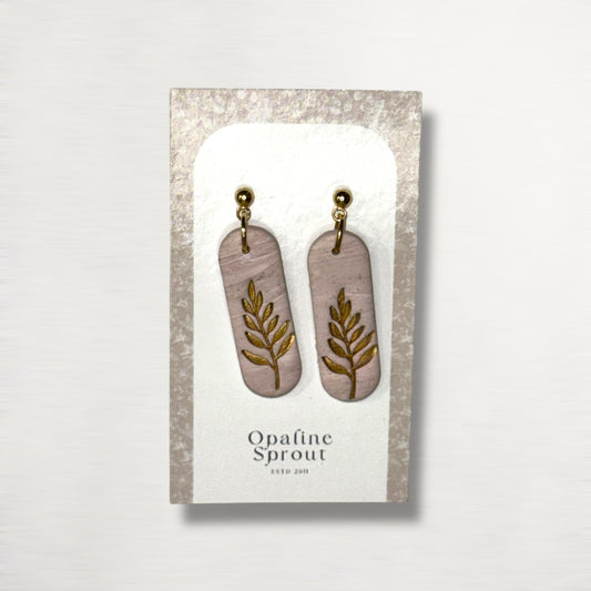 The Monolith Drop Earrings – Gilded Rosewood – Special Edition | Hypoallergenic 18K Gold-Plated – Handmade Jewelry