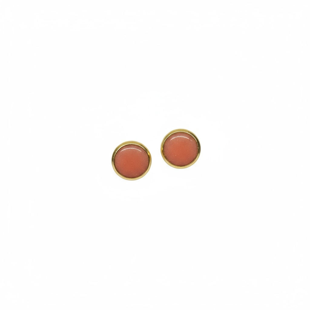 The Dot Studs – Coral · Autumn Collection · Medium