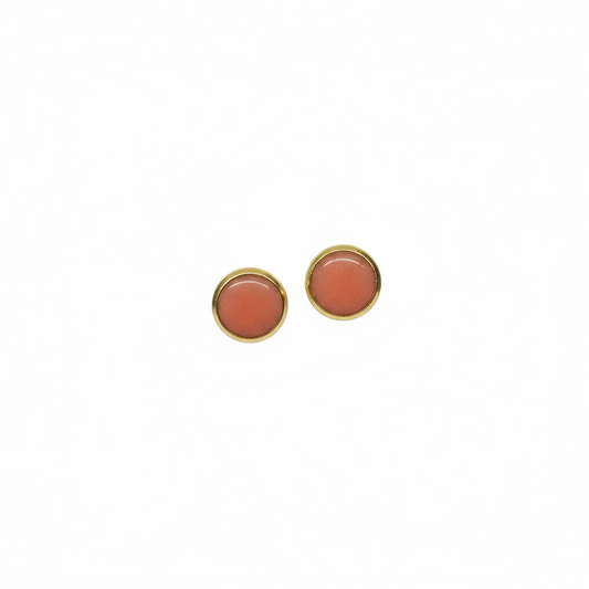 The Dot Studs – Coral · Autumn Collection · Medium