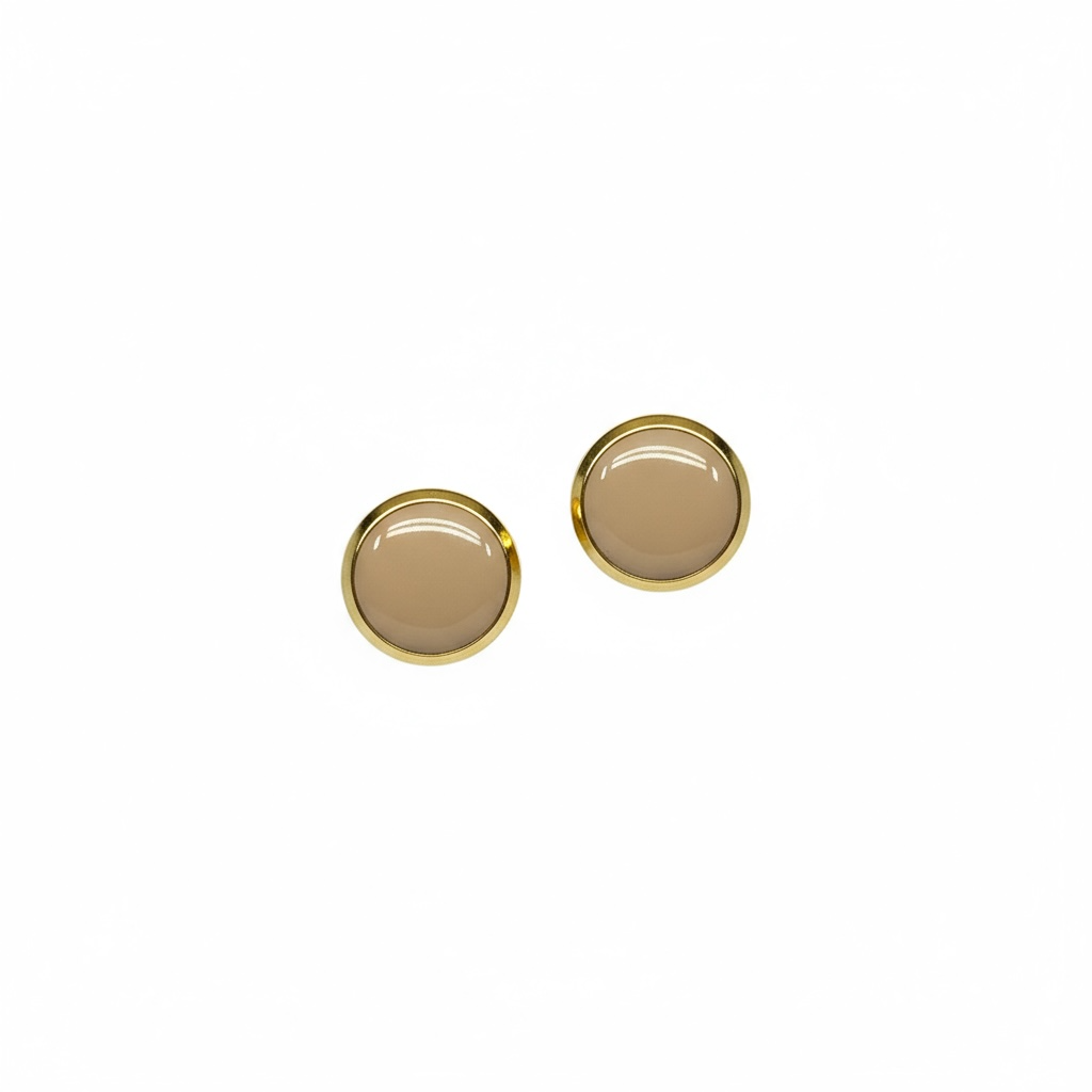 The Dot Studs – Tan · Autumn Collection · Medium