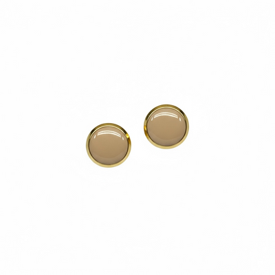 The Dot Studs – Tan · Autumn Collection · Medium