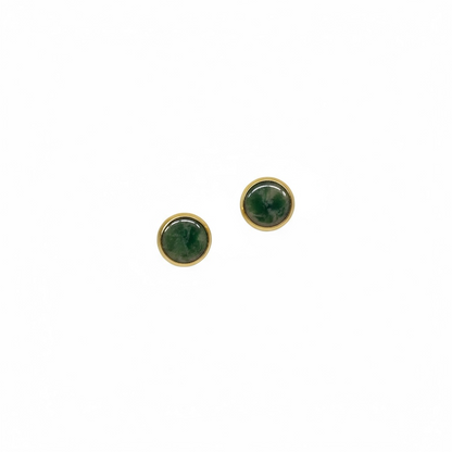 The Dot Studs – Cream & Green · Garden Collection · Medium