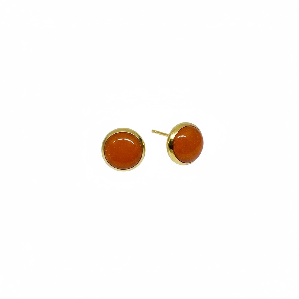 The Dot Studs – Pumpkin · Autumn Collection · Medium