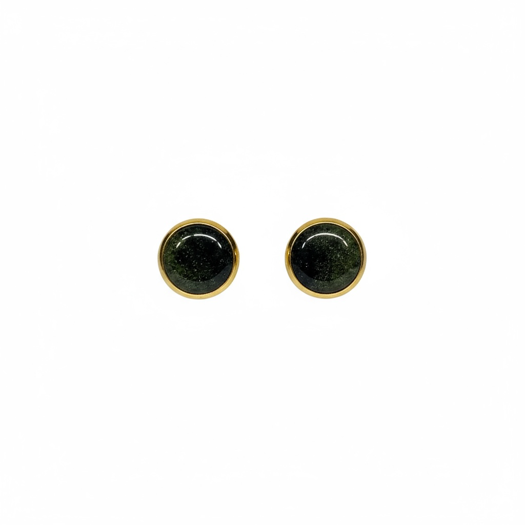 The Dot Studs – Deep Emerald · Autumn Collection · Medium