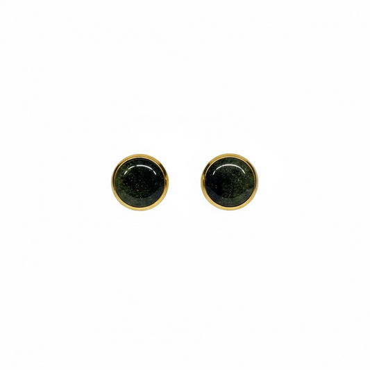 The Dot Studs – Deep Emerald · Autumn Collection · Medium