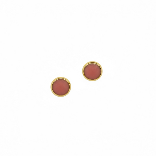 The Dot Studs – Coral · Autumn Collection · Small