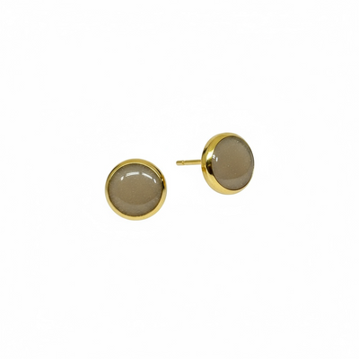 The Dot Studs – Khaki · Autumn Collection · Medium