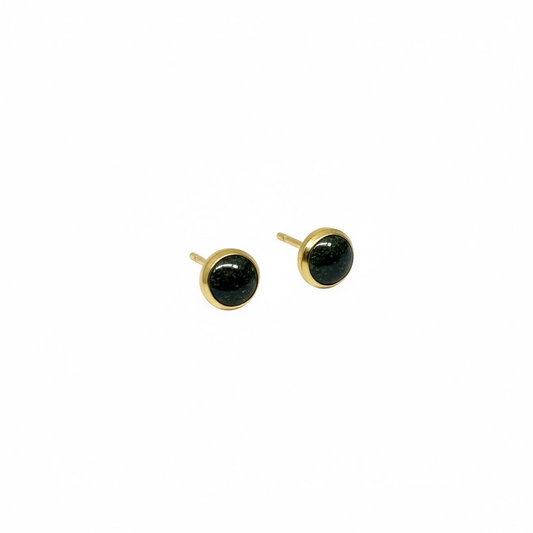 The Dot Studs – Deep Emerald · Autumn Collection · Small
