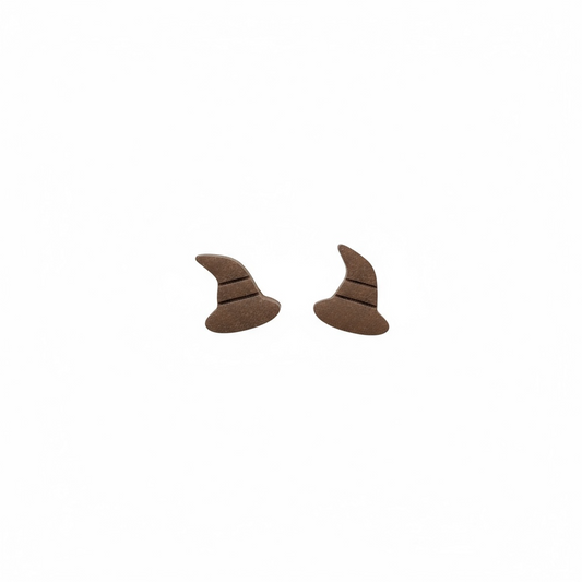 The October Studs – Brown · Witch Hat