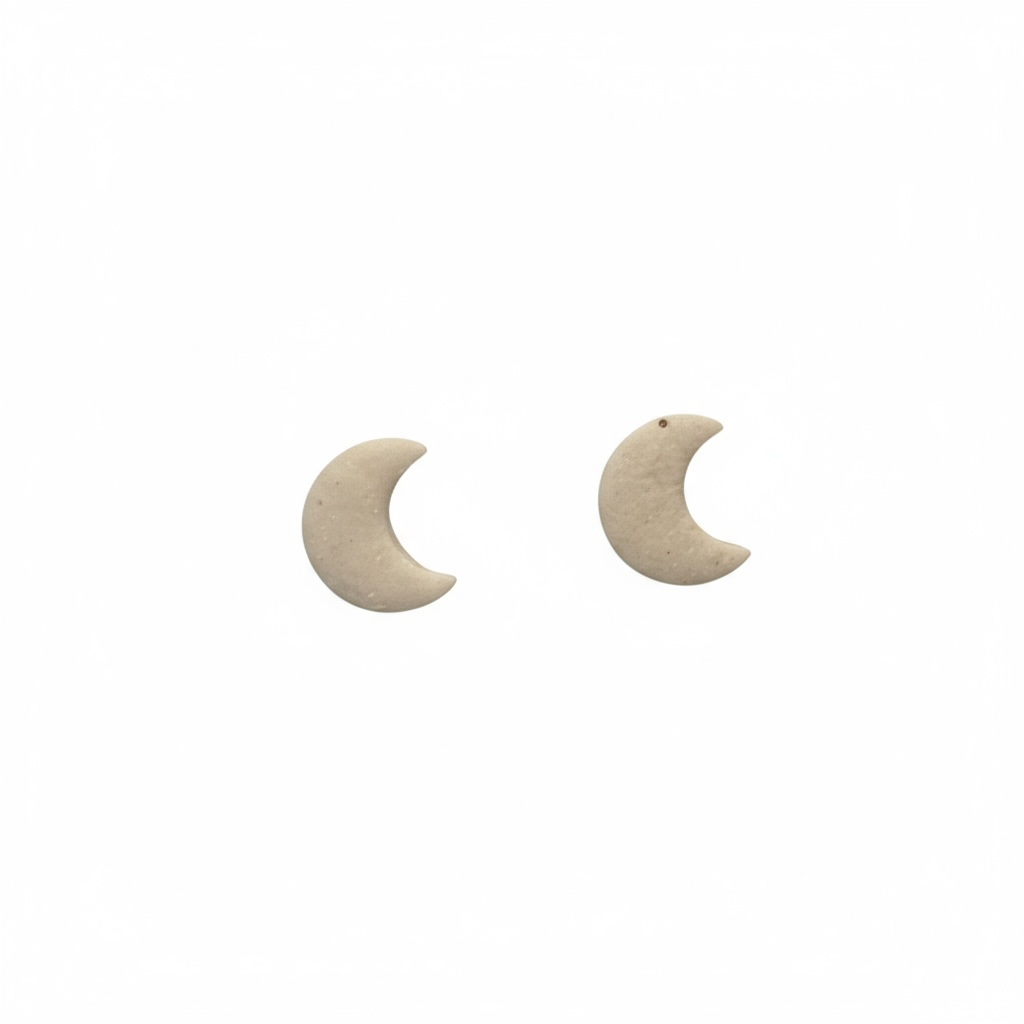 The October Studs – Linen · Moon