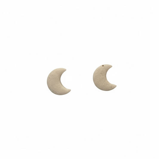 The October Studs – Linen · Moon