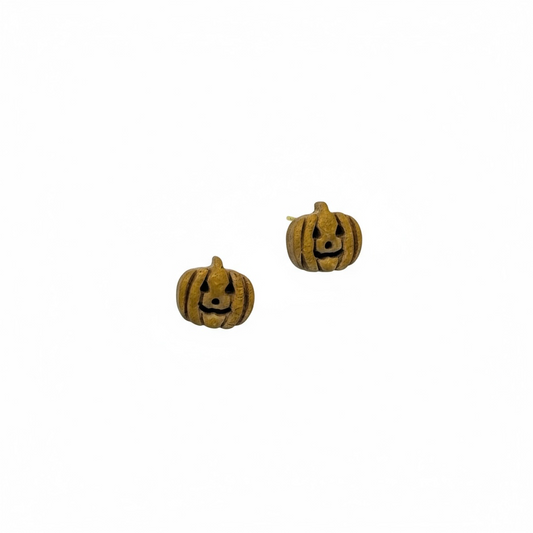The October Studs – Gold · Pumpkin