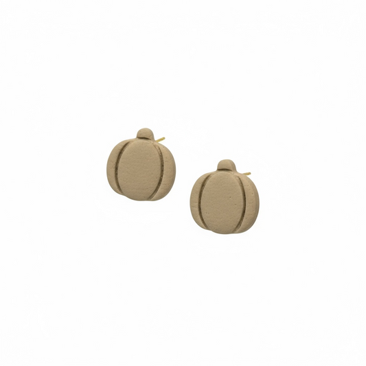 The October Studs – Khaki · Pumpkin
