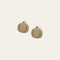 October Clay Studs · Beige · Pumpkin