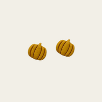 October Clay Studs · Golden · Pumpkin