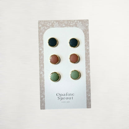 The Dot Studs – Special Edition | 18K Gold-Plated Hypoallergenic Resin Studs