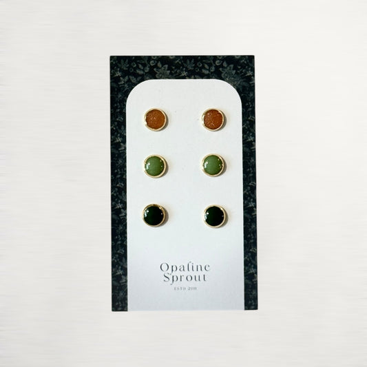 The Dot Studs – Special Edition | 18K Gold-Plated Hypoallergenic Resin Studs