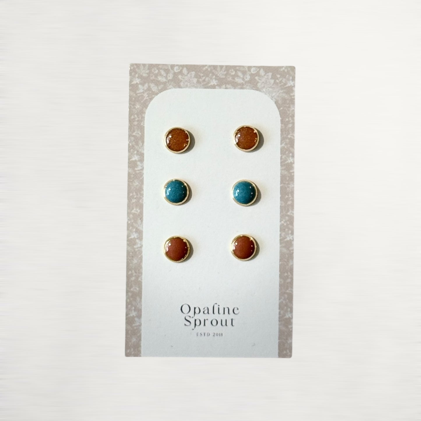 The Dot Studs – Coral, Golden Hour, Blue