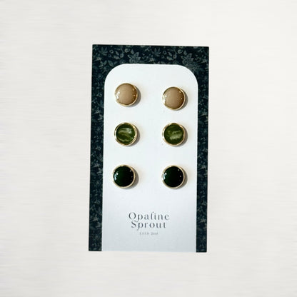 The Dot Studs – Special Edition | 18K Gold-Plated Hypoallergenic Resin Studs