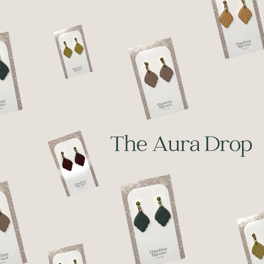 The Aura Drop Earrings – Greenblack – Winter Collection · The Scholar's Study | Hypoallergenic 18K Gold-Plated – Handmade Jewelry