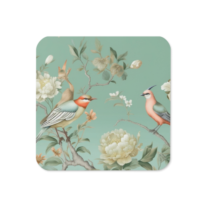 Chinoiserie Garden: Cork-Back Coaster