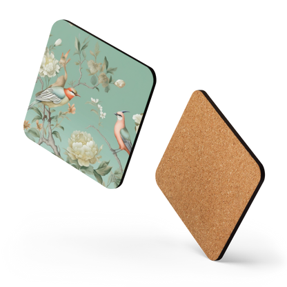 Chinoiserie Garden: Cork-Back Coaster