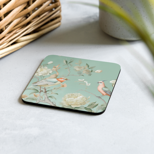 Chinoiserie Garden: Cork-Back Coaster