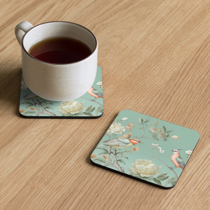 Chinoiserie Garden: Cork-Back Coaster