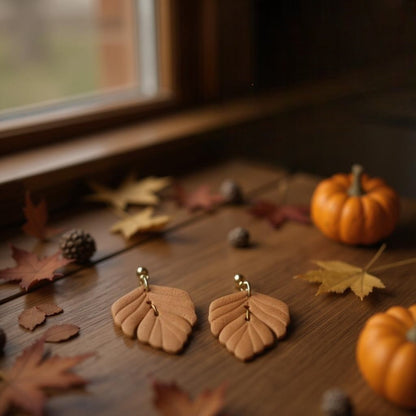 The Driftleaf Drop Earrings – Golden Hour · Autumn Collection