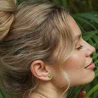 Dot Studs · Sage Green · Small