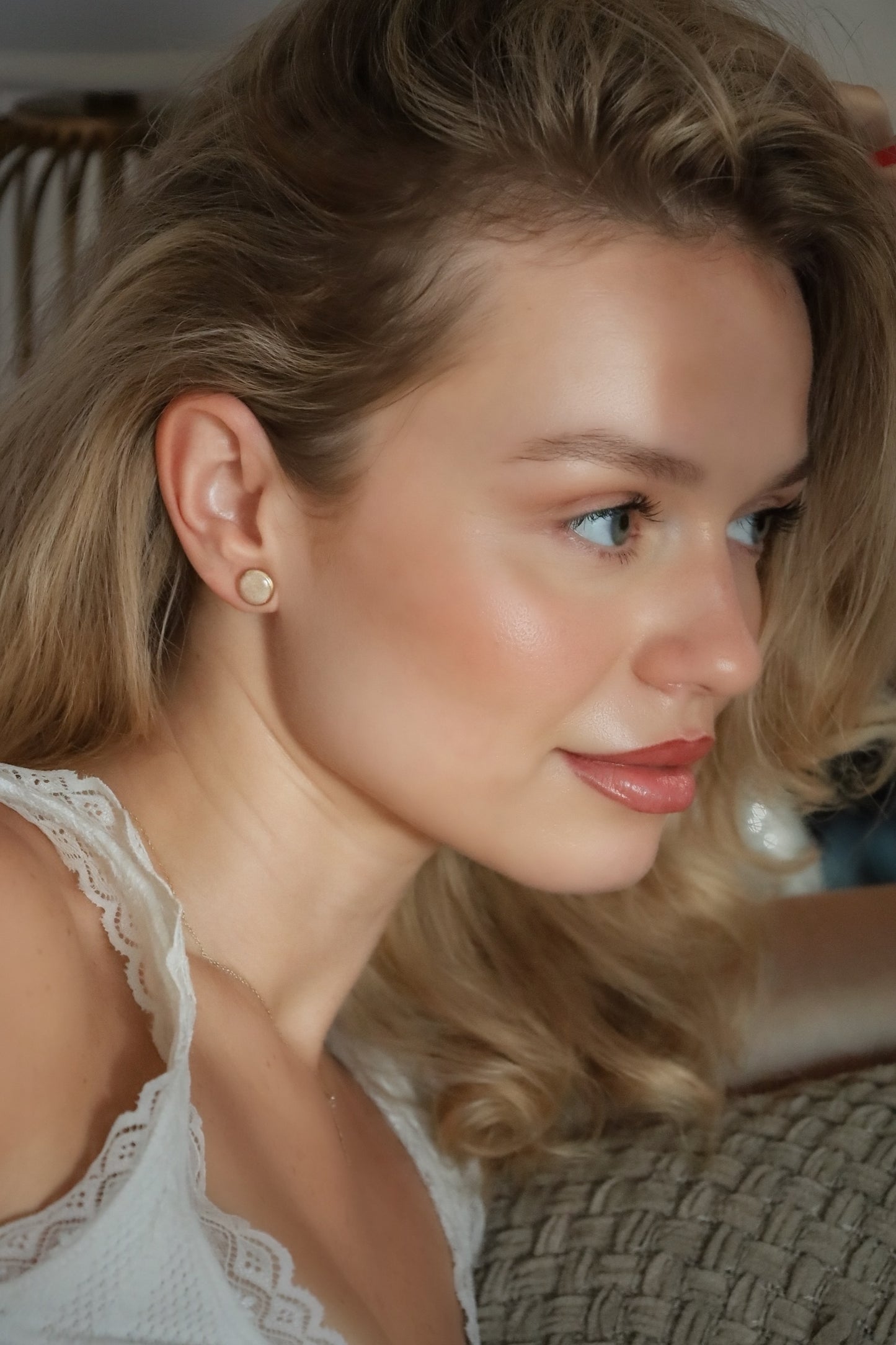 The Dot Studs – Tan · Autumn Collection · Medium