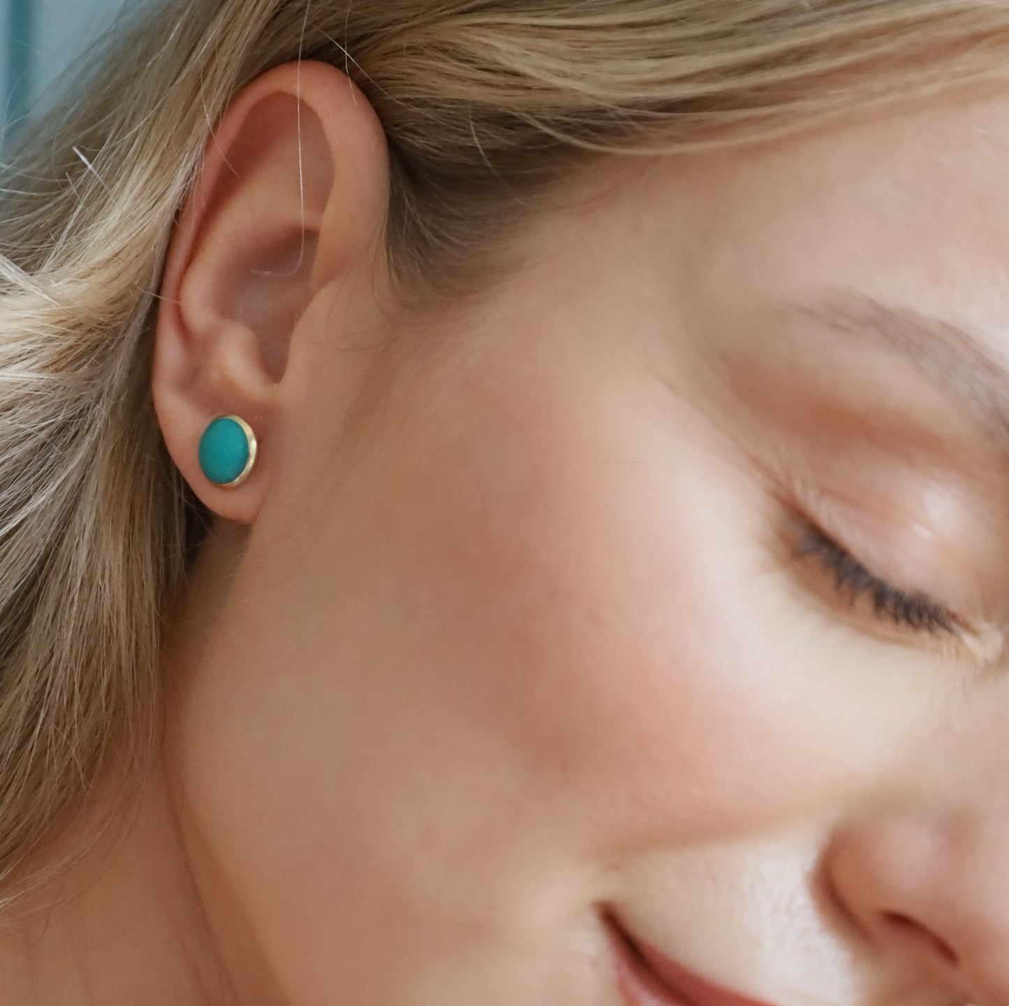 The Dot Studs – Aqua · Water Collection · Medium