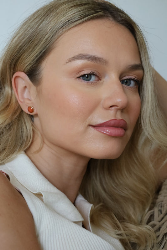 The Dot Studs – Pumpkin · Autumn Collection · Medium