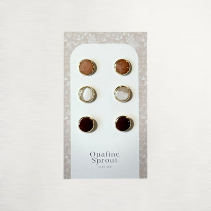 The Dot Studs – Special Edition | 18K Gold-Plated Hypoallergenic Resin Studs